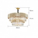 Double Layered Glass Chandelier Modern Round Pendant Light Bedroom Living Room