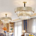 Double Layered Glass Chandelier Modern Round Pendant Light Bedroom Living Room