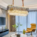 Modern Minimalist Oval Chandelier Glass Pendant Light Living Room  Dining Room