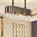 Modern Minimalist Oval Chandelier Glass Pendant Light Living Room Dining Room