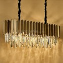 Modern Minimalist Oval Chandelier Glass Pendant Light Living Room Dining Room