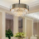 Modern Minimalist Circular Chandelier Glass Pendant Light Living Room  Dining Room