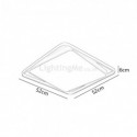 Acrylic Square Flush Mount Ceiling Light Modern Minimalist Light Fixture Living Room Office