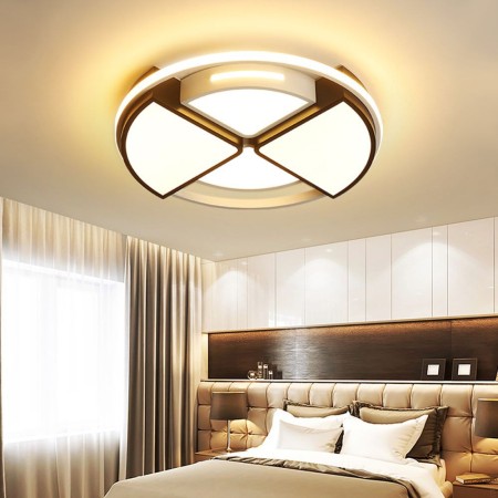 Circular Modern Flush Mount Ceiling Light Black & White Decorative Lighting Bedroom Living Room