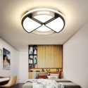 Circular Modern Flush Mount Ceiling Light Black & White Decorative Lighting Bedroom Living Room
