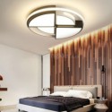 Circular Modern Flush Mount Ceiling Light Black & White Decorative Lighting Bedroom Living Room