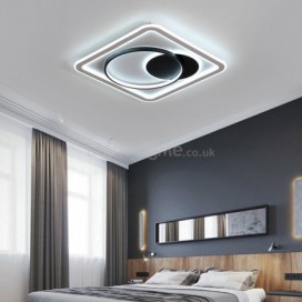 Modern Simple Flush Mount Ceiling Light Square Acrylic Light Fixture Bedroom Living Room