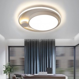 Modern Round Flush Mount Ceiling Light Bedroom Living Room