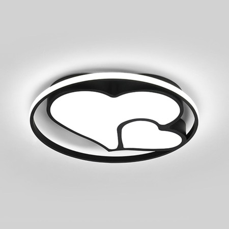 Contemporary Flush Mount Ceiling Light Double-Heart Ceiling Light Bedroom Living Room