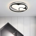 Contemporary Flush Mount Ceiling Light Double-Heart Ceiling Light Bedroom Living Room