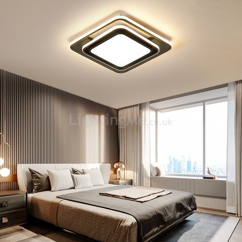 Minimalist Square Flush Mount Ceiling Light Fixture Modern Acrylic