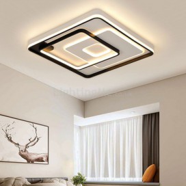 Nordic Style Flush Mount Square Frame Ceiling Fixture Bedroom Living Room