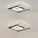 Nordic Style Flush Mount Square Frame Ceiling Fixture Bedroom Living Room