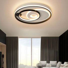 Overlapping Round Flush Mount Ceiling Light Modern Acrylic Light Bedroom Living Room