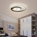 Overlapping Round Flush Mount Ceiling Light Modern Acrylic Light Bedroom Living Room