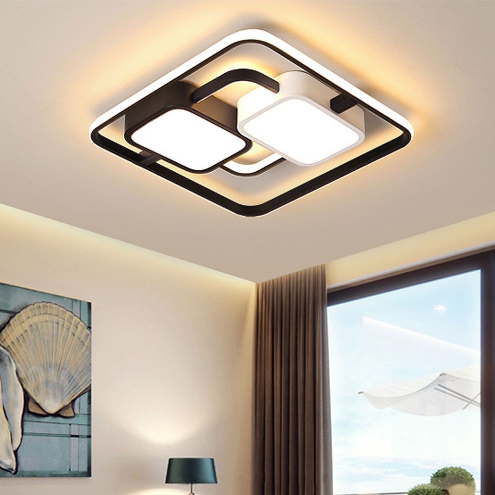 Contemporary flush shop mount ceiling light