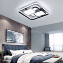 Contemporary Flush Mount Ceiling Light Black & White Square Frame Fixture Bedroom Living Room