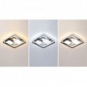 Contemporary Flush Mount Ceiling Light Black & White Square Frame Fixture Bedroom Living Room