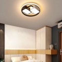 Contemporary Flush Mount Ceiling Light Black & White Light Fixture Bedroom Living Room