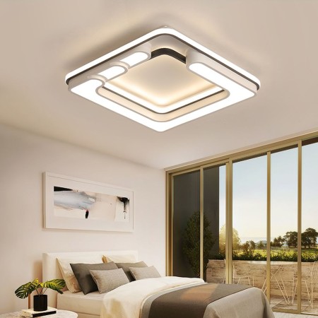 Modern Simple Flush Mount Ceiling Light Square Lighting Bedroom Living Room