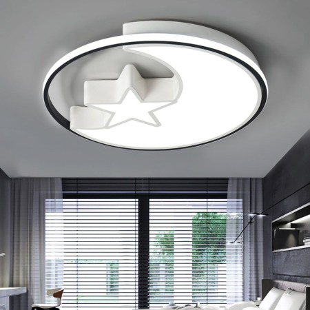 Moon & Star Flush Mount Ceiling Light Bedroom Kids Room