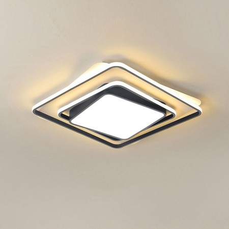 Overlapped Square Flush Mount Ceiling Light Modern Acrylic Fixture Bedroom Living Room