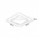 Overlapped Square Flush Mount Ceiling Light Modern Acrylic Fixture Bedroom Living Room