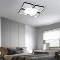Simple Style Flush Mount Black & White Square Frame Lighting Bedroom Living Room