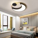 Modern Acrylic Flush Mount Moon and Circle Ceiling Light Bedroom Kids Room