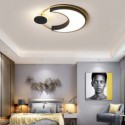 Modern Acrylic Flush Mount Moon and Circle Ceiling Light Bedroom Kids Room