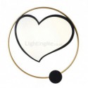 Acrylic Flush Mount Ceiling Light Heart Shaped Light Fixture Bedroom Living Room