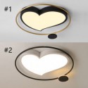 Acrylic Flush Mount Ceiling Light Heart Shaped Light Fixture Bedroom Living Room