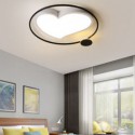 Acrylic Flush Mount Ceiling Light Heart Shaped Light Fixture Bedroom Living Room