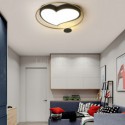 Acrylic Flush Mount Ceiling Light Heart Shaped Light Fixture Bedroom Living Room