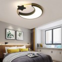 Moon and Star Flush Mount Ceiling Light Bedroom Kids Room