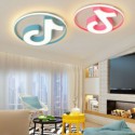 Musical Note Flush Mount Light Fixture Acrylic Ceiling Light Bedroom Kids Room