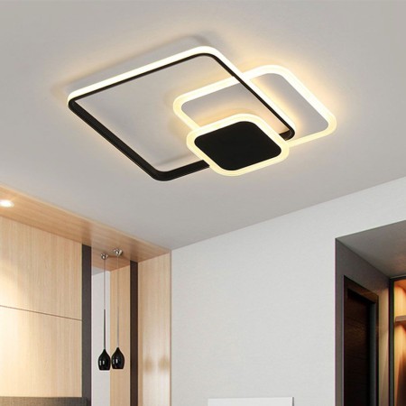 Square Frames Flush Mount Decorative Ceiling Light Bedroom Living Room