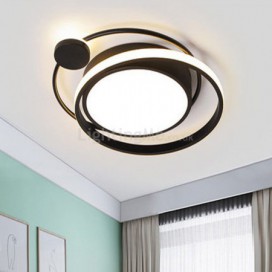 Contemporary Circular Flush Mount Ceiling Light Bedroom Living Room