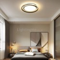 Minimalist Flush Mount Double Rings Ceiling Light Bedroom Living Room