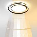 Minimalist Flush Mount Double Rings Ceiling Light Bedroom Living Room