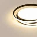 Minimalist Flush Mount Double Rings Ceiling Light Bedroom Living Room