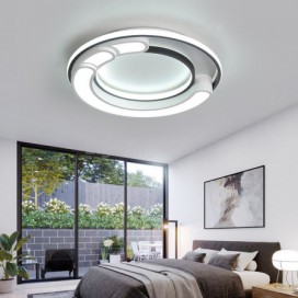 Circular Flush Mount Light Fixture Acrylic Ceiling Light Bedroom Living Room