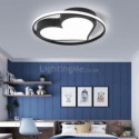 Acrylic Flush Mount Ceiling Light Heart Shaped Light Fixture Bedroom Living Room