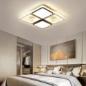 Modern Flush Mount Ceiling Light Acrylic Square Black and White Light Fixture for Bedroom Living Room