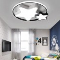 Ceiling Light Black and White Star Flush Mount Light Fixture Bedroom Kids Room