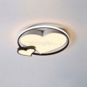 Double Hearts Flush Mount Ceiling Lamp Decorative Lighting Bedroom Living Room