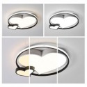 Double Hearts Flush Mount Ceiling Lamp Decorative Lighting Bedroom Living Room