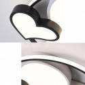 Double Hearts Flush Mount Ceiling Lamp Decorative Lighting Bedroom Living Room