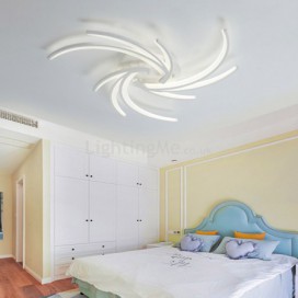 Irregular Linear Flush Mount Ceiling Light Modern Lighting Living Room Office