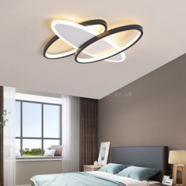 Modern Acrylic Flush Mount Oval Ceiling Light Living Room Dining Room